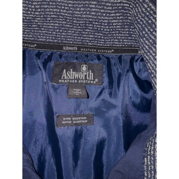 Ashworth Weather Systems Mens Golf Windbreaker Pullover Navy Blue Short Sleeve L - Picture 2 of 3